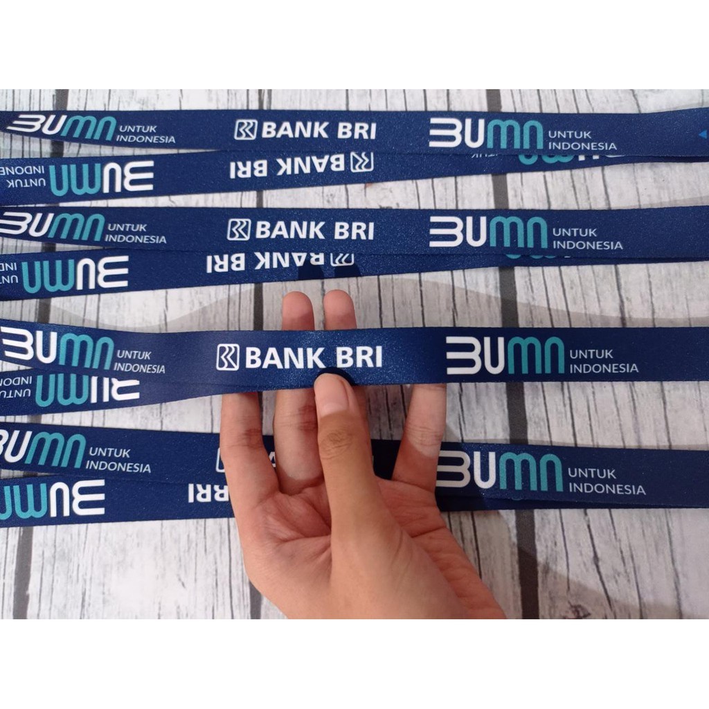 Jual Lanyard Bank BRI BUMN Lanyard BUMN BRI Full Desain Printing