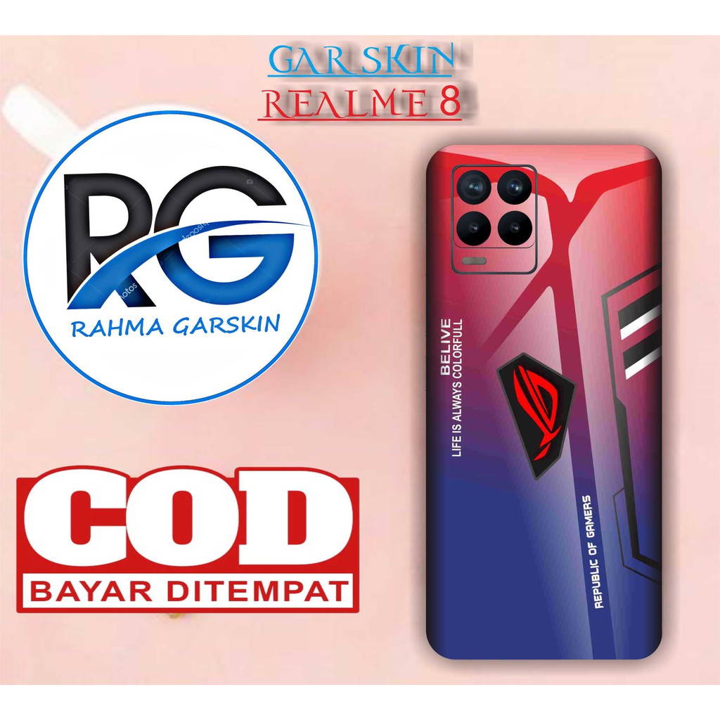 Jual Garskin Realme 8 8 Pro Motif Rog Code 1 3 Isi 2pcs Free Custom