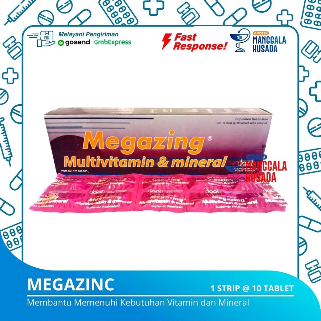 Jual Megazing Multivitamin Dan Mineral Per Strip Tablet Shopee