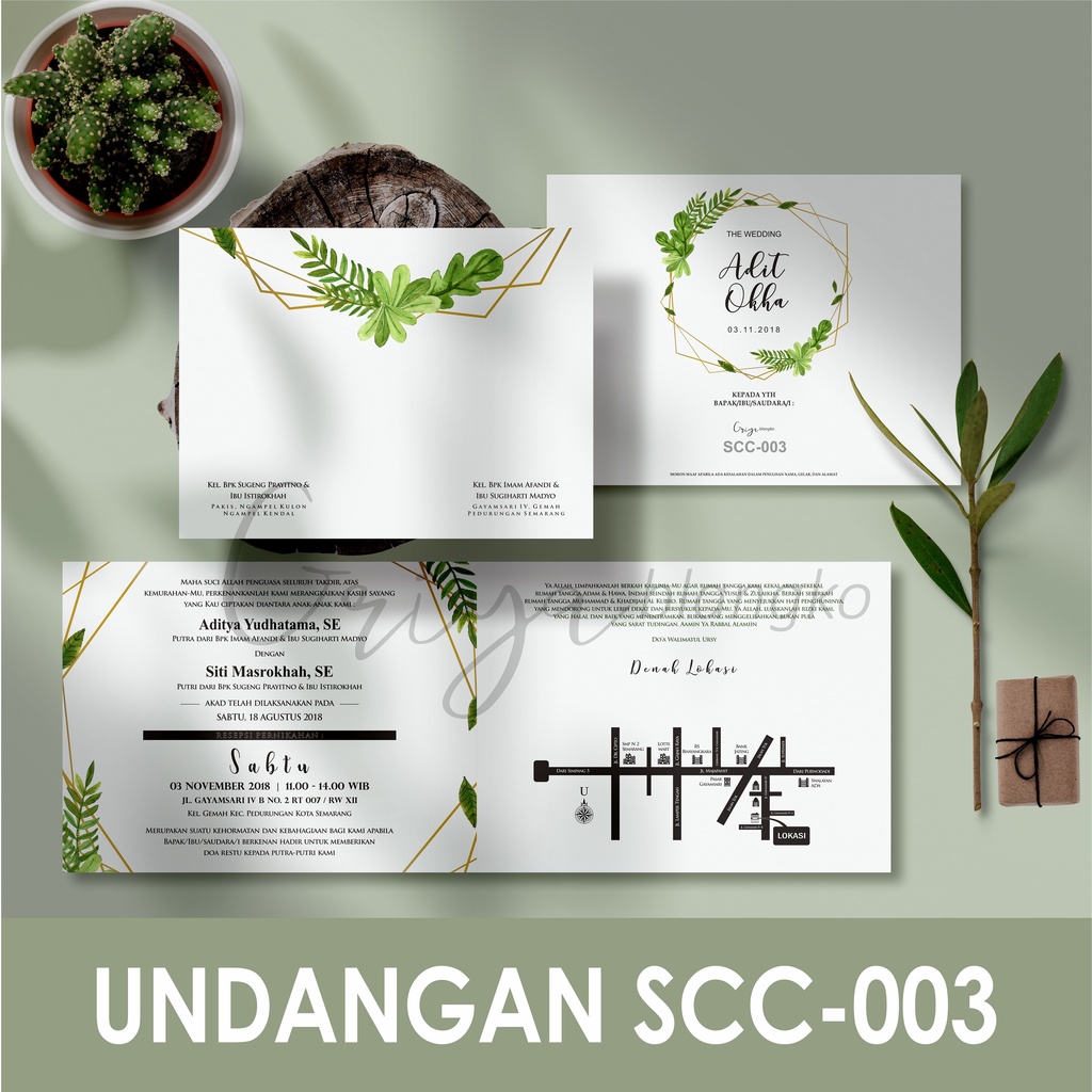 Jual UNDANGAN BLANGKO SCC 003 UNDANGAN NIKAH UNDANGAN CETAK