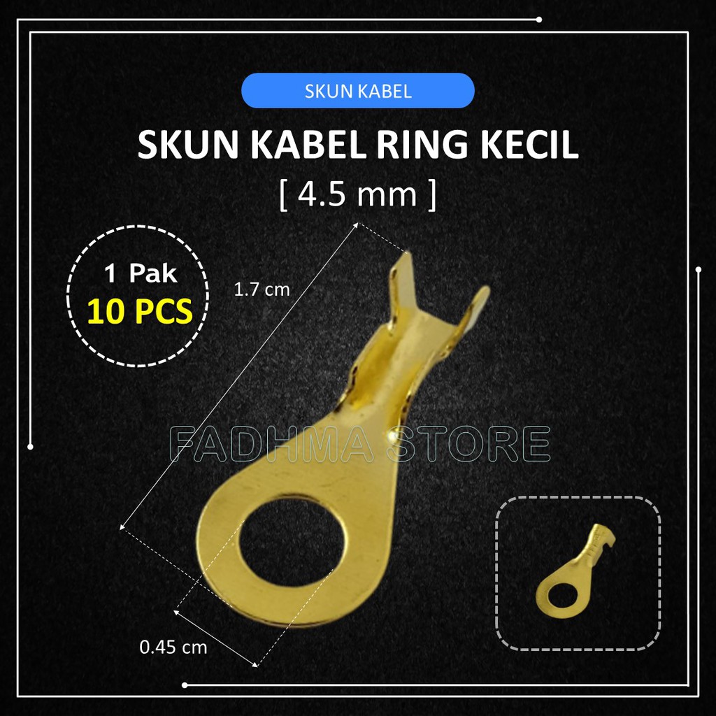 Jual Skun Sekun Kabel Ring O Bulat KECIL 4 5 Mm 10 Pcs Skun Baut