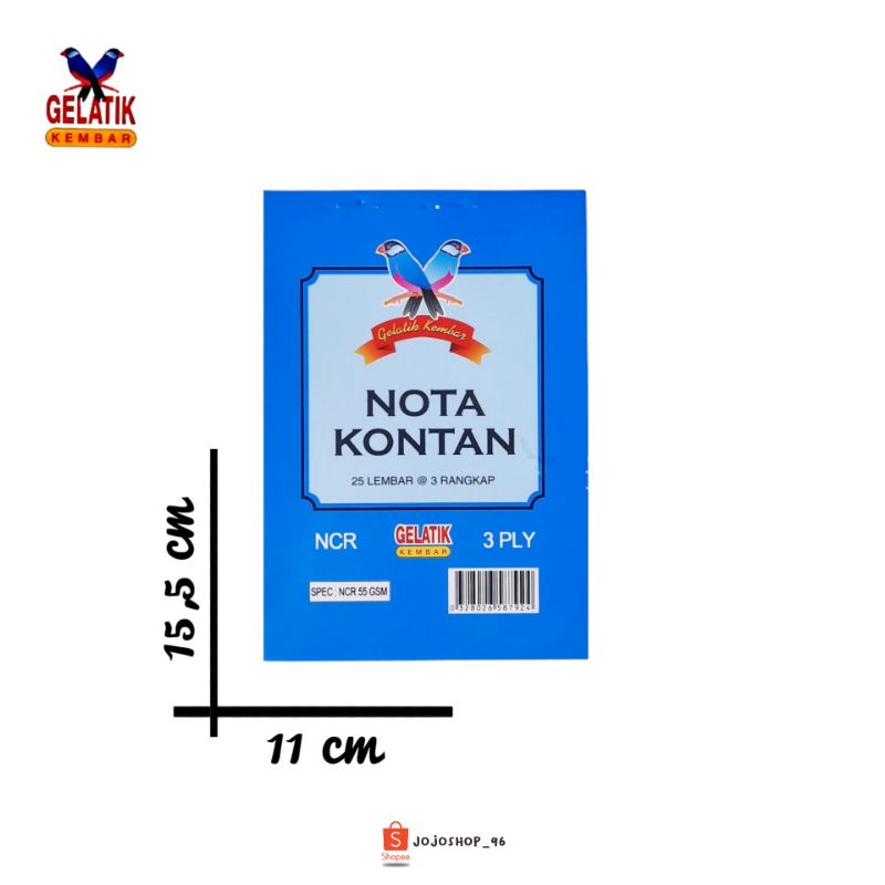 Jual Buku Nota Kontan Ncr Gelatik Kembar Ply Isi Lembar Shopee