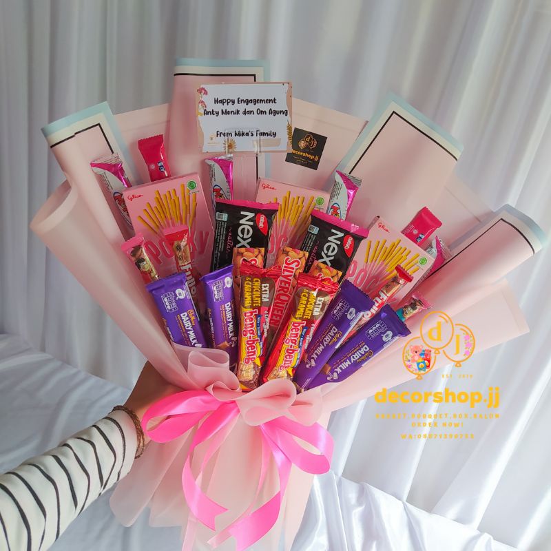 Jual Bouquet Buket Snack Gift Kado Ulang Tahun Snack Kado Bucket Snack