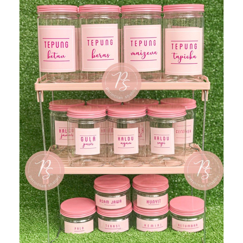 Jual Satuan Pink Seasoning Set Label Bumbu Dapur Shopee Indonesia