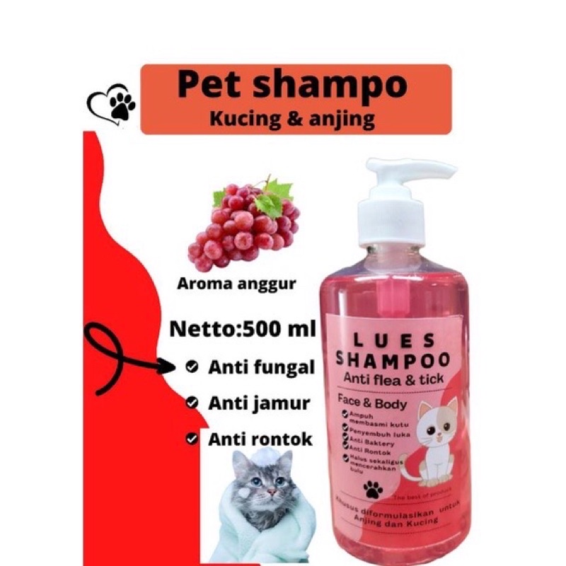 Jual Shampo Jamur Kutu 500 Ml Anti Bacterial Untuk Kucing Anjing Dan