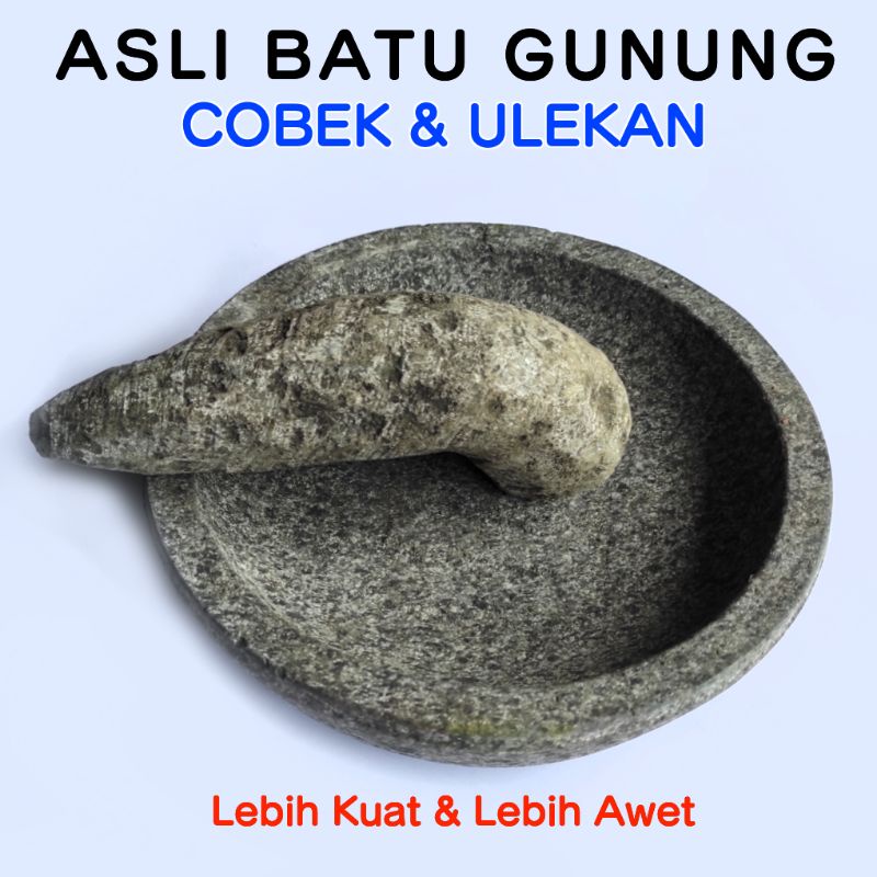 Jual Cobek Ulekan Batu Asli Gunung Kali Diameter Cm Shopee Indonesia