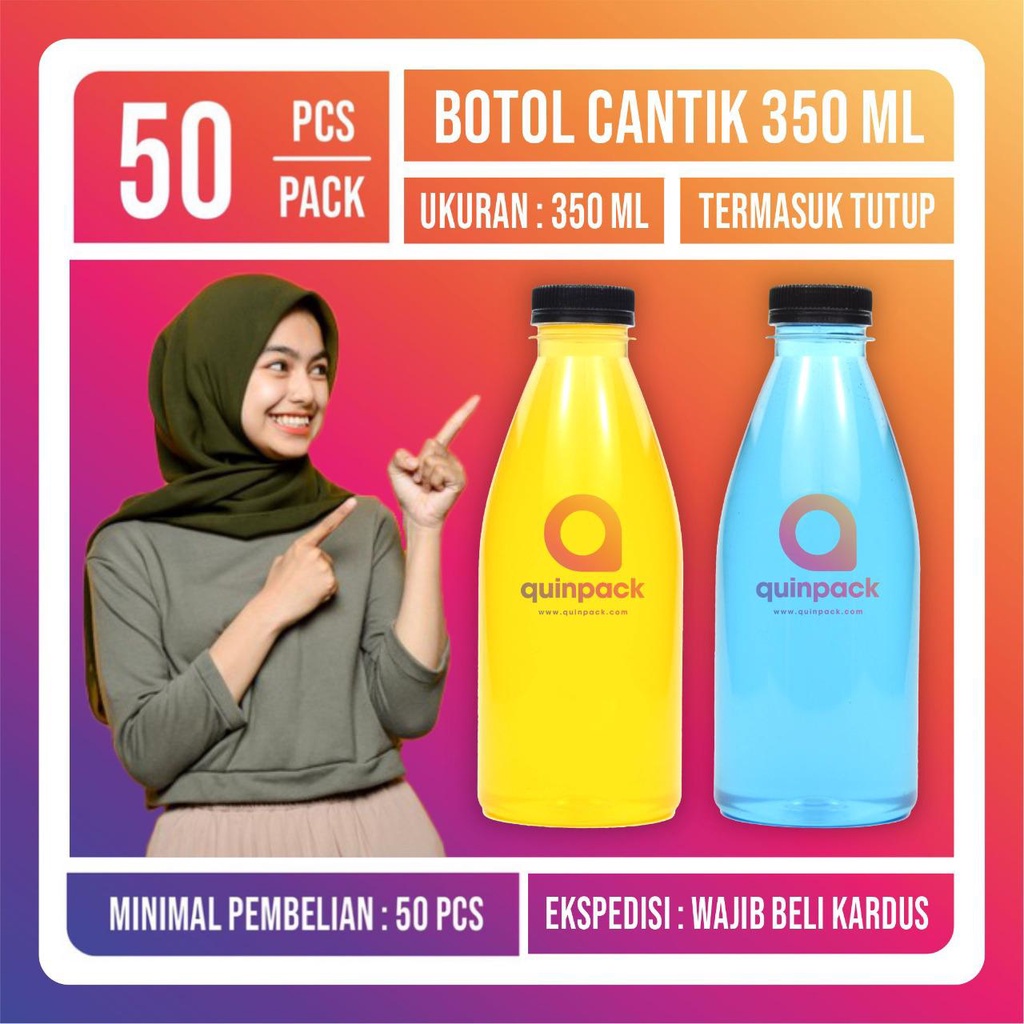 Jual Botol Plastik Ml Botol Cantik Ml Juice Kopi Susu Free Pack