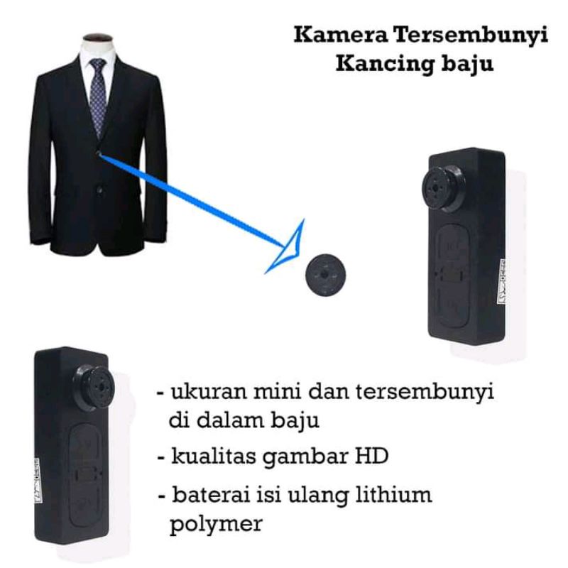 Jual Camera Pengintai Model Kancing Baju SPY Camera Model Kancing