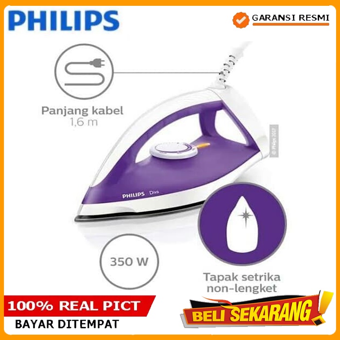 Jual SETRIKA PHILIPS DRY IRON GC 122 GC 122 GC122 350 WATT