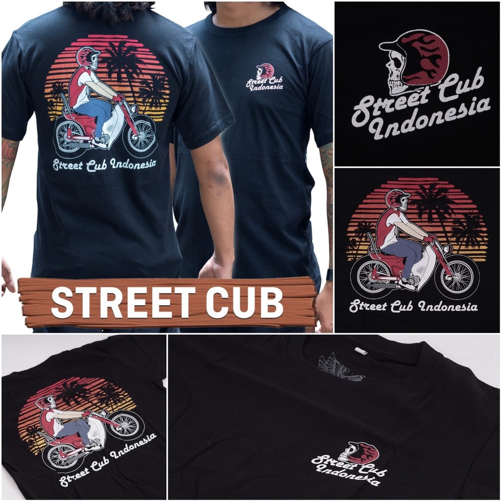 Jual Kaos Streetcub Kaos Motor Streetcub Hitam Baju Kaos Streetcub Deus