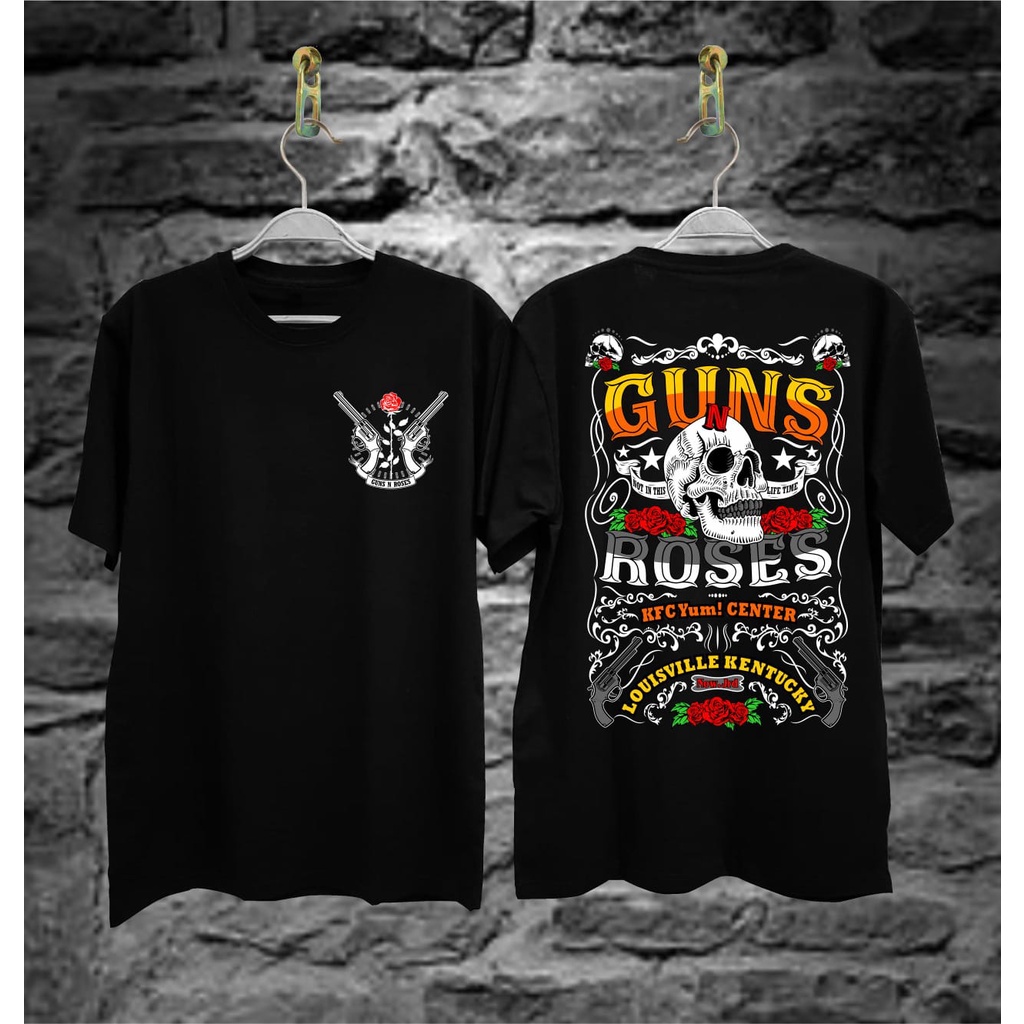 Jual Kaos Band Guns N Roses Baju Distro Musik Logo Gnr Rock Gun And