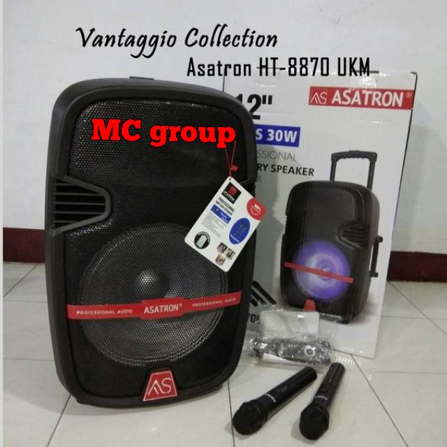 Jual SPEAKER MEETING PORTABLE WIRELESS ASATRON HT 8870 UKM 12 Inch