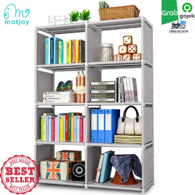 Jual Rak Buku Sisi Susun Portable Lemari Buku Shopee Indonesia