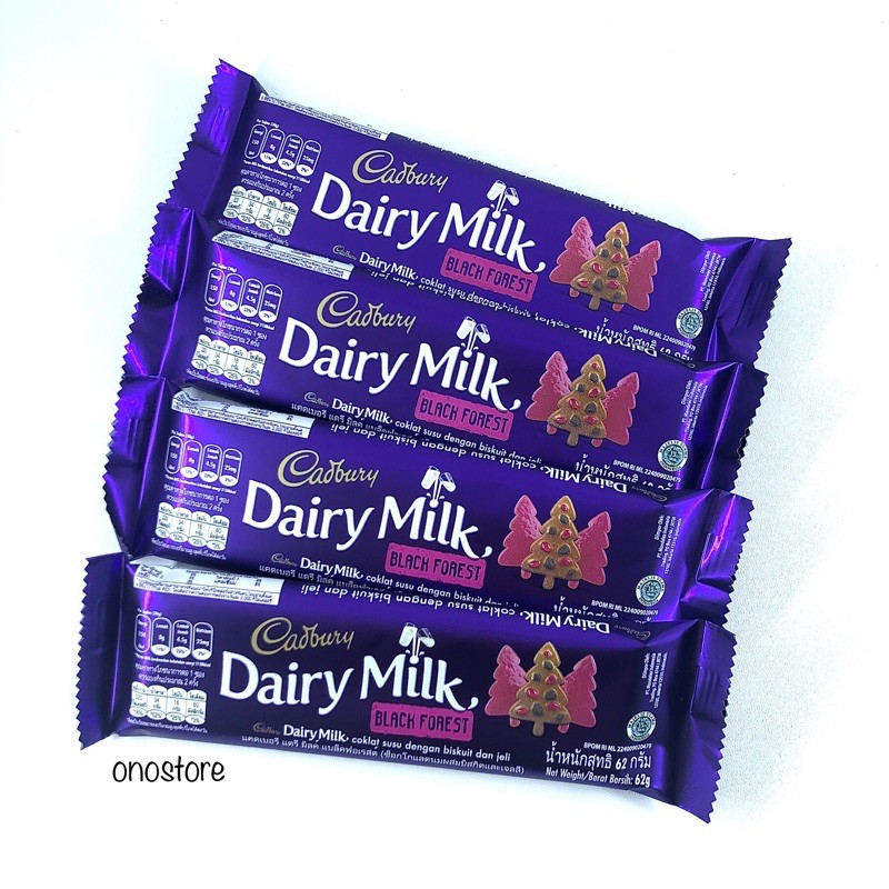 Jual Cadbury Dairy Milk Black Forest 62 Gram Cokelat Shopee Indonesia