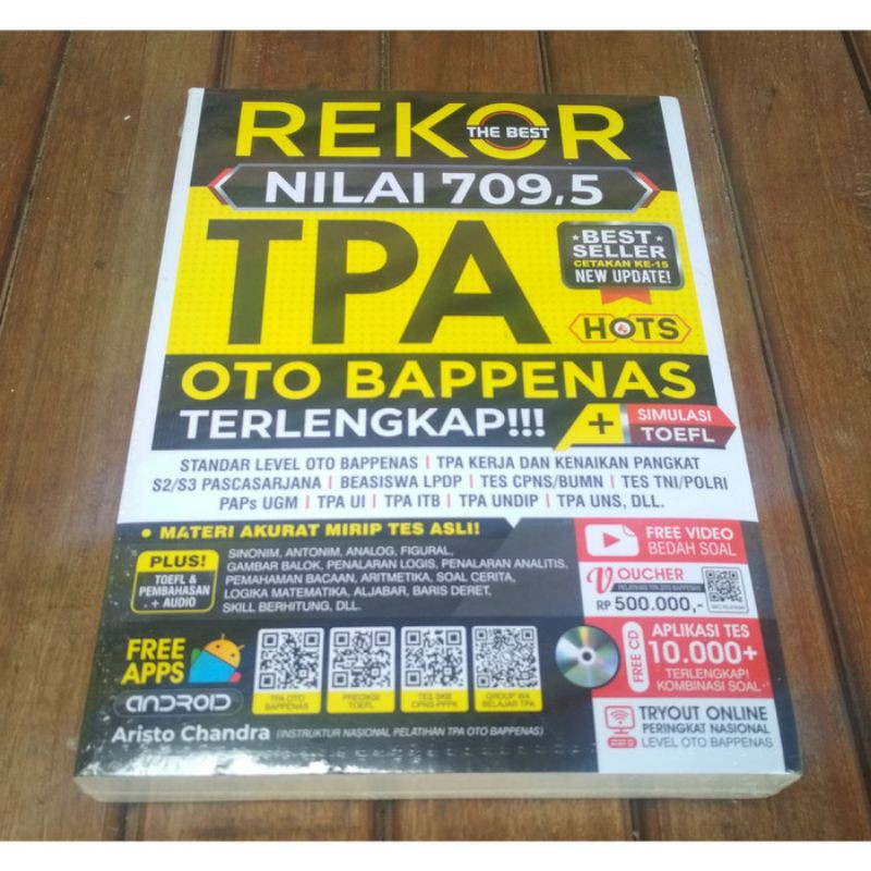 Jual Buku Tpa The Best Rekor Nilai Tpa Oto Bappenas Aristo