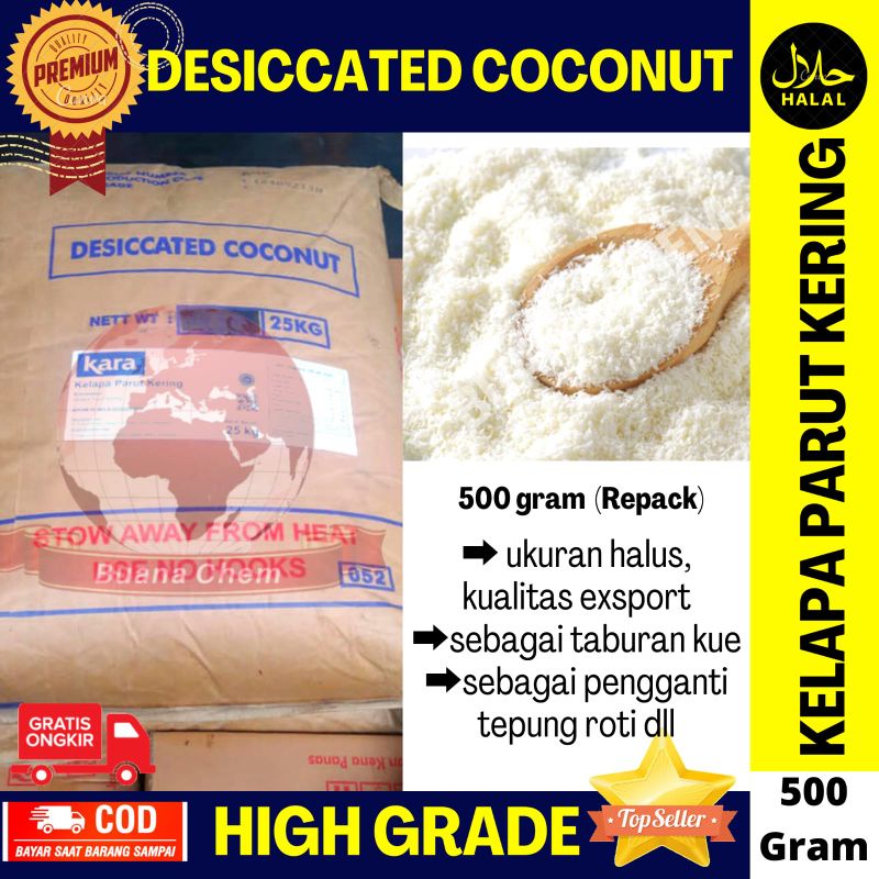 Jual Kelapa Parut Kering Gr Desiccated Coconut Bahan Kue