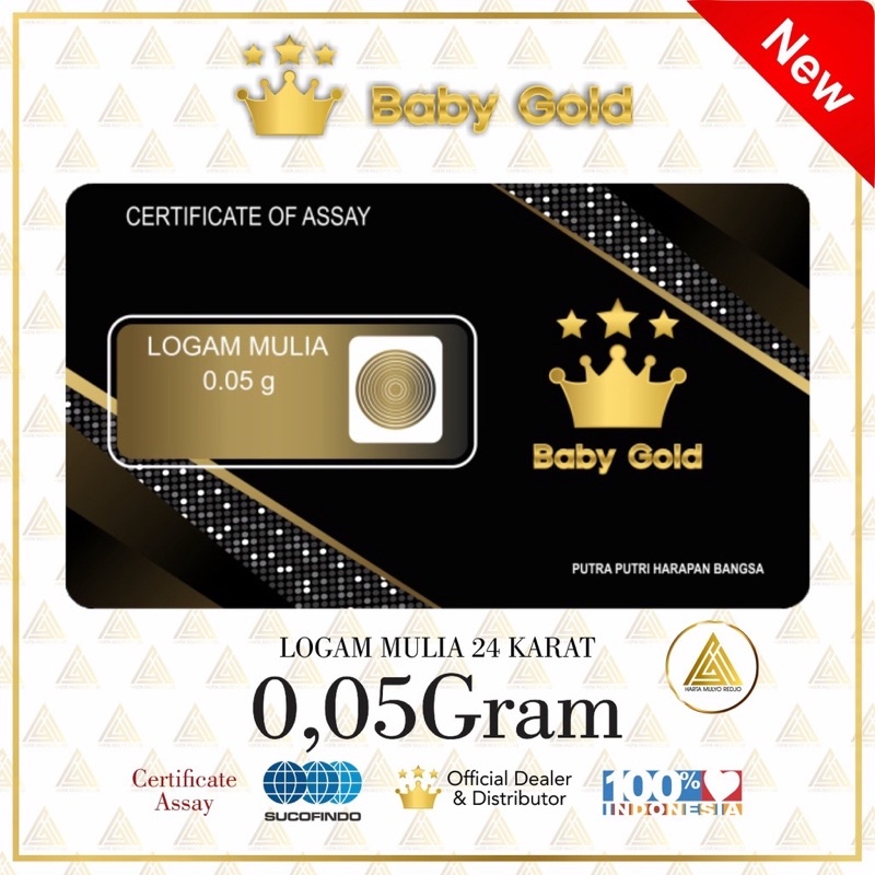 Jual EMAS MURNI 24K BABY GOLD EMAS MINI MINI GOLD 0 05 GRAM EMAS MINI