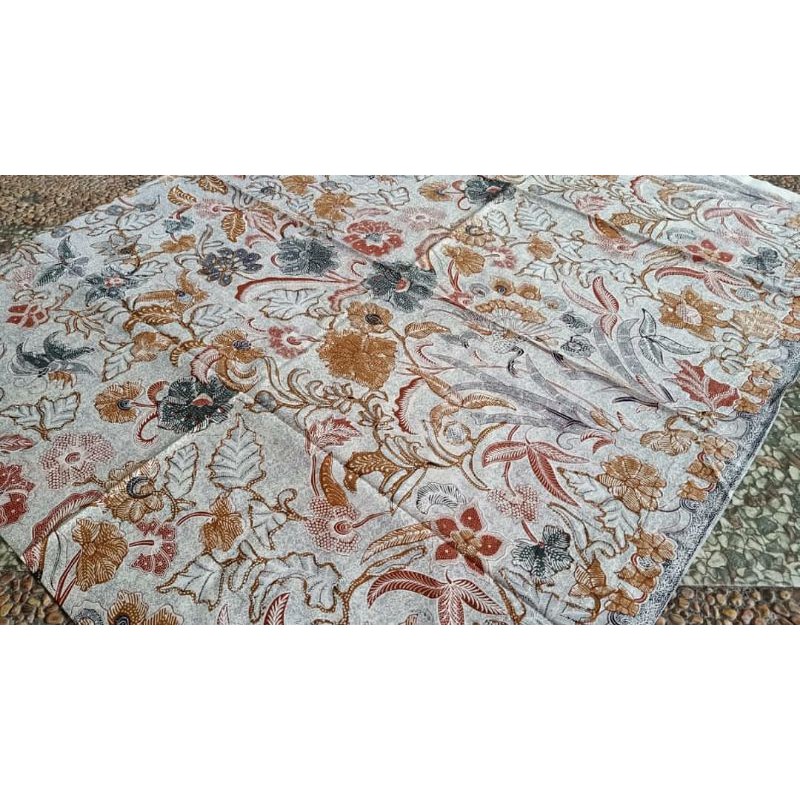 Jual Kain Batik Solo Alusan Tribusono Kembangan Kuning Maron Shopee