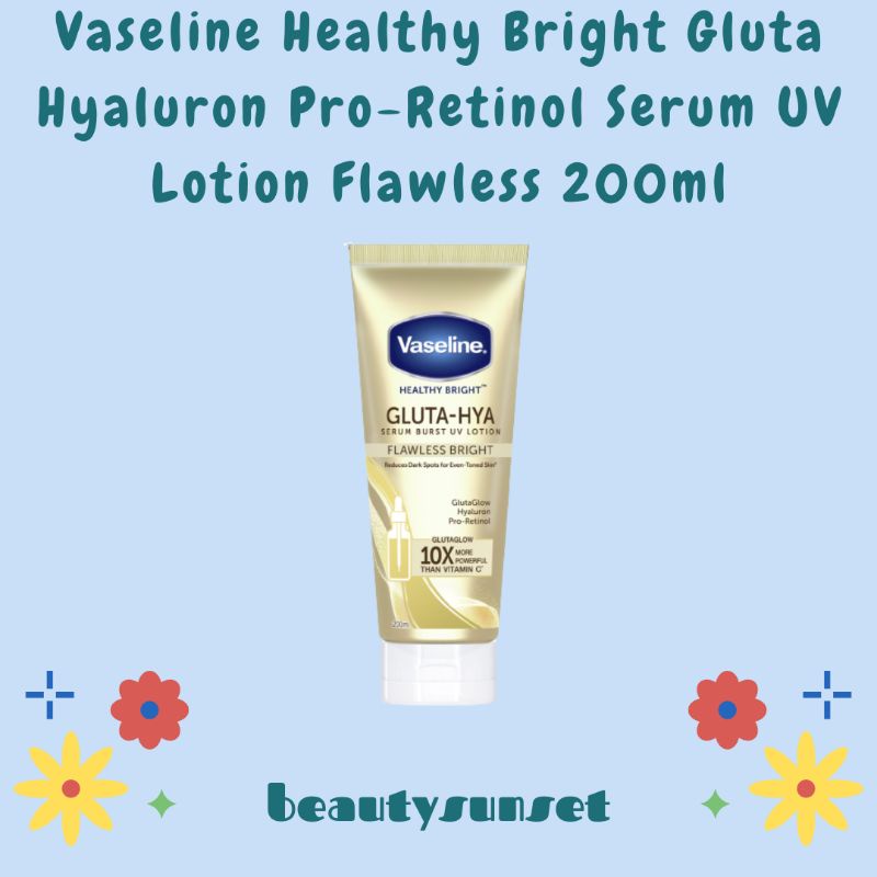 Jual New Vaseline Healthy Bright Gluta Hyaluron Pro Retinol Serum Uv