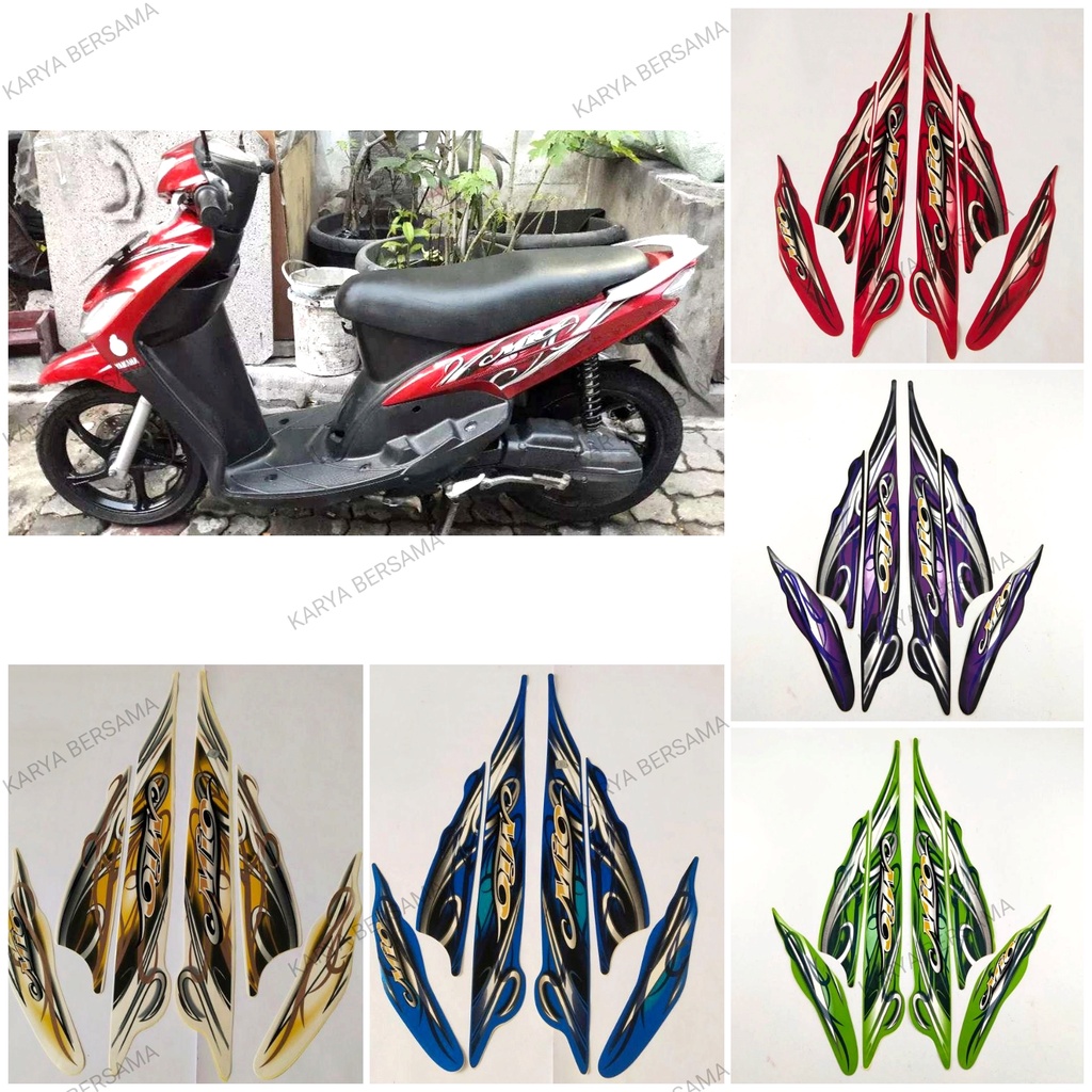 Jual STIKER STRIPING STANDAR PABRIKAN YAMAHA MIO SPORTY 2010 Stiker