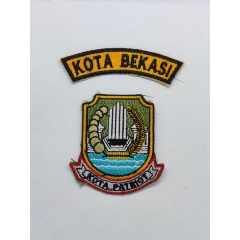 Jual LOGO BORDIR KOTA BEKASI BEDGE KOTA BEKASI EMBLEM PATCH KOTA BEKASI