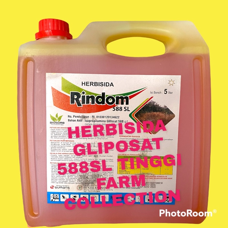 Jual Rindom Sl Liter Herbisida Gliposat Glifosat Sistemik Tuntas