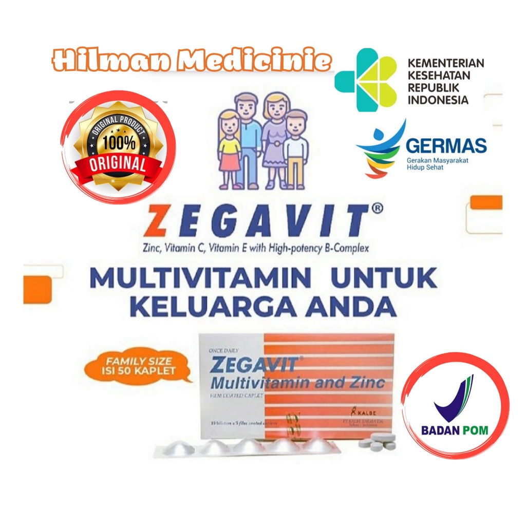 Jual ZEGAVIT Multivitamin Dan Zink Blister 5 Kaplet Meningkatkan