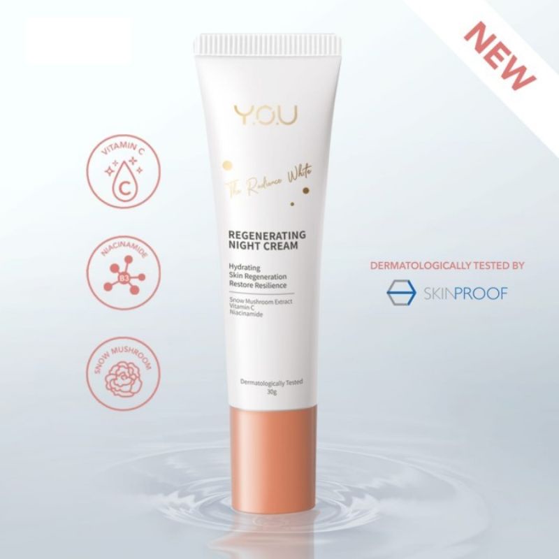 Jual Y O U The Radiance White Night Cream 30gr Shopee Indonesia