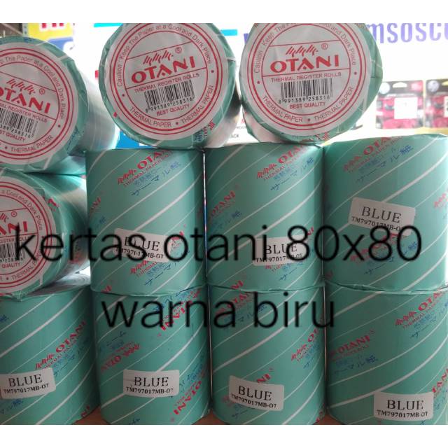 Jual KERTAS TERMAL MERWK OTANI UKURAN 80X80 WARNA BIRU Shopee Indonesia