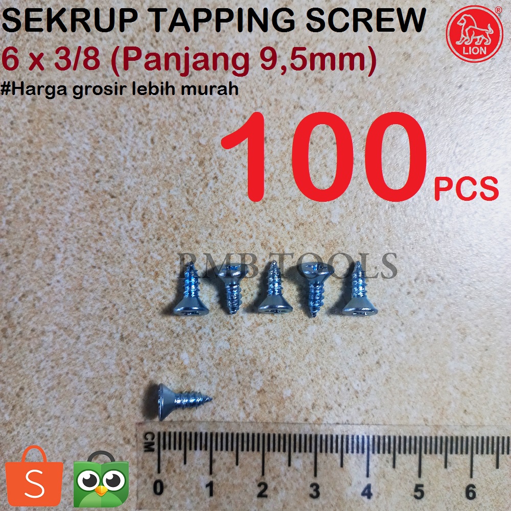 Jual Pcs Sekrup Tapping Fh Verseng X Inch Panjang Cm