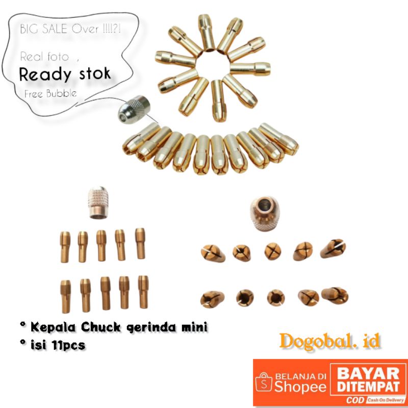 Jual Kepala Penjepit Mata Bor Mini Chuck Collet Bor Mini Set 11 Pcs