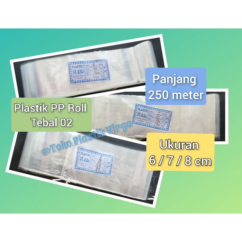 Jual Plastik Pp Roll Lebar Cm Bening Tebal Shopee