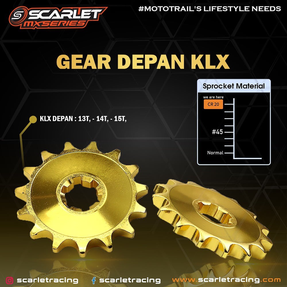 Jual Crf Cb Klx Wr Scarlet Mx Series Gear Gigi Tarik