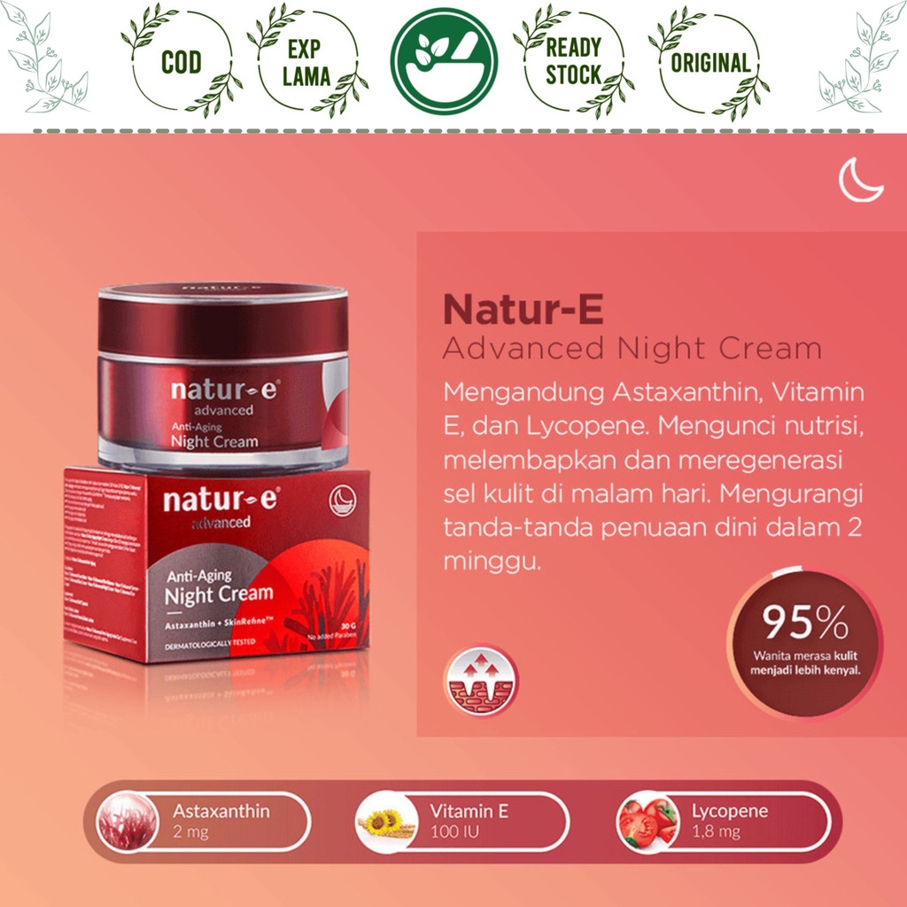 Jual Natur E Advanced Anti Aging Night Cream Gr Natur E Anti Aging