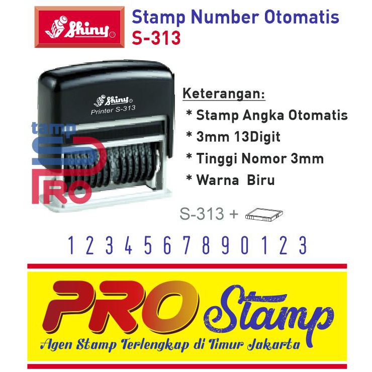 Jual Stempel Angka Shiny S Stempel Digit Angka Mm