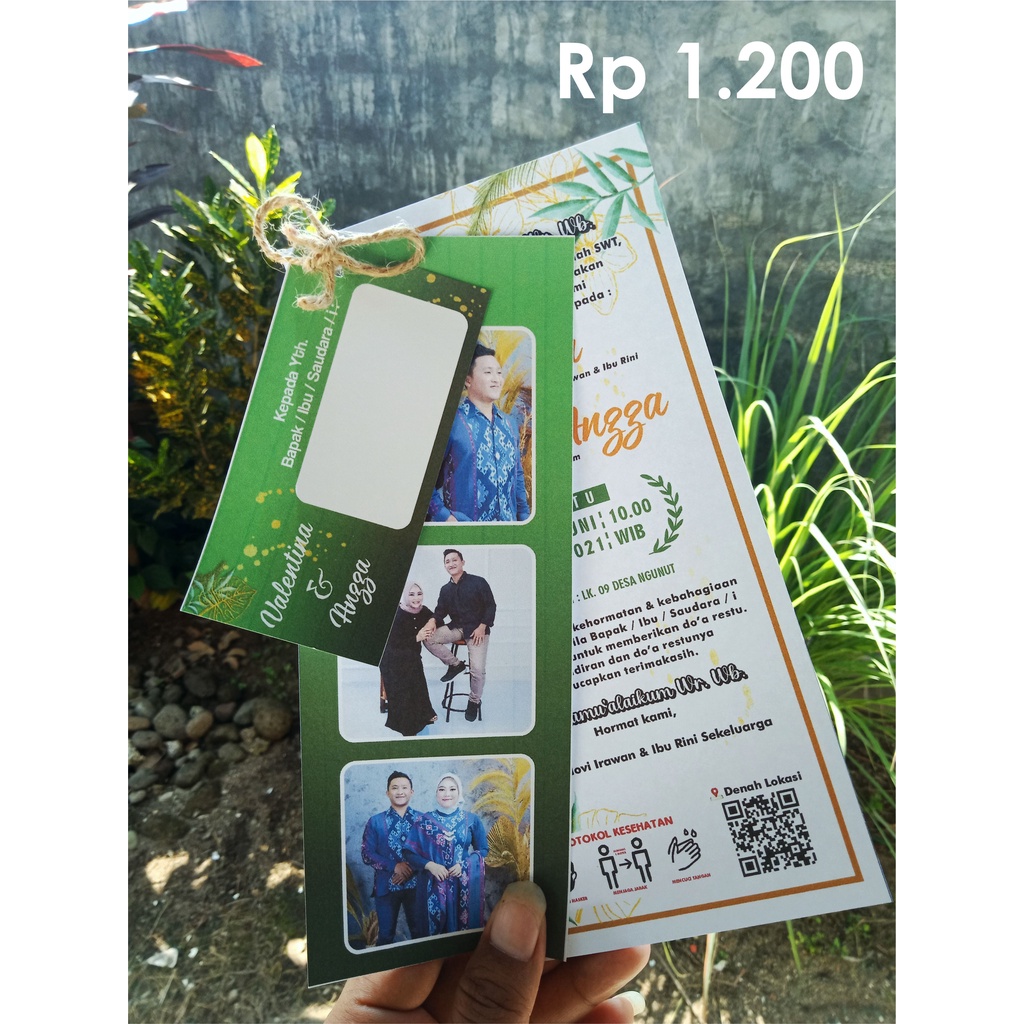 Jual Undangan Wedding Murah Simple Hangtag Viral Shopee Indonesia