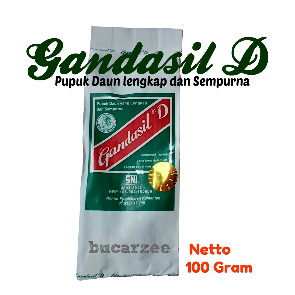 Jual Gandasil D 100 Gram Pupuk Daun Yang Lengkap Dan Sempurna Shopee