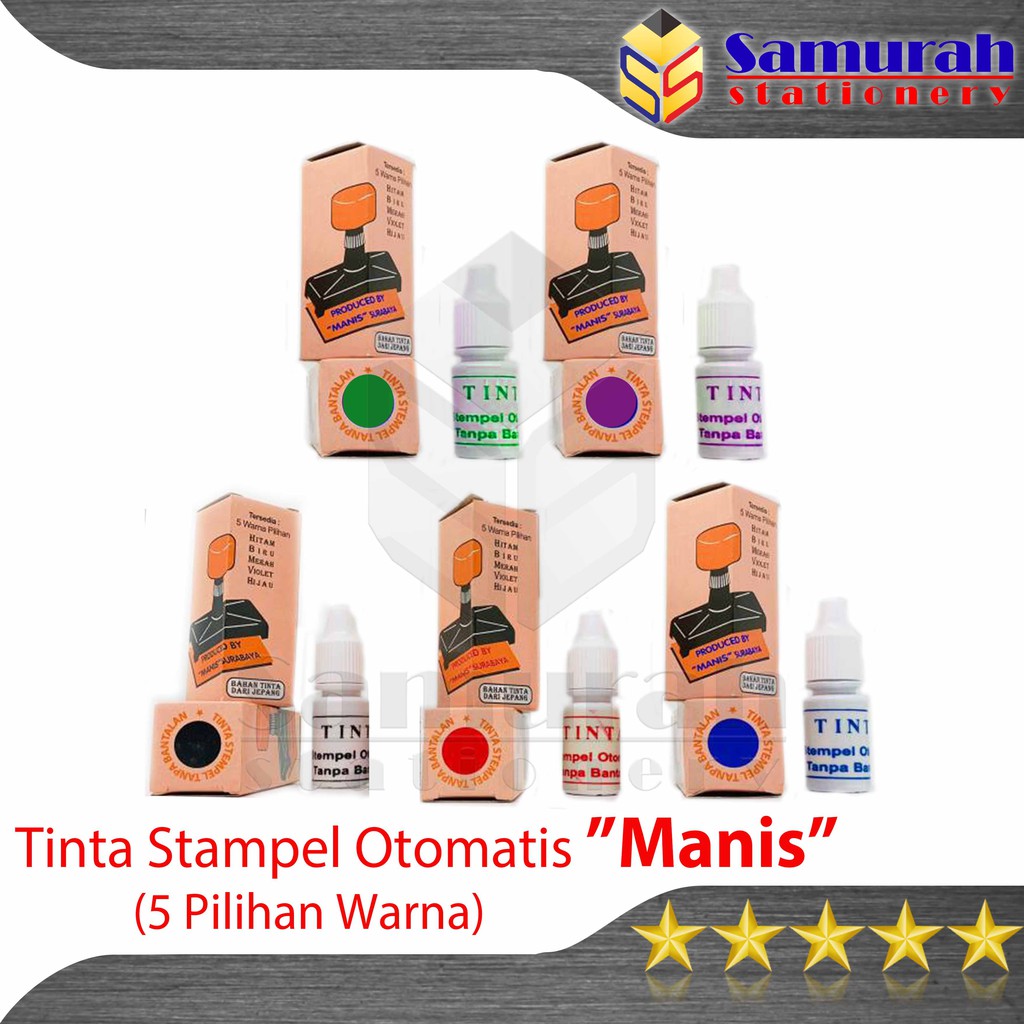 Jual Isi Ulang Tinta Cap Stampel Otomatis Manis Refill Stamp Ink