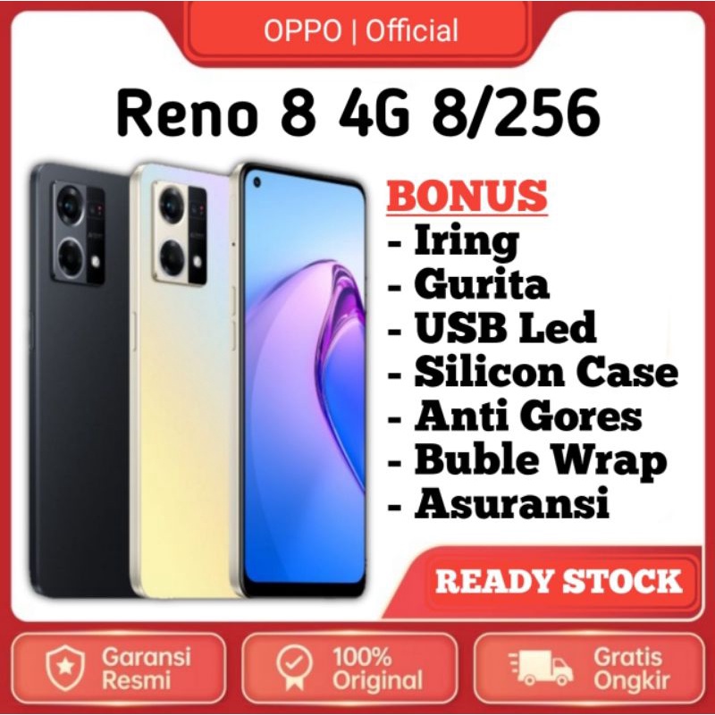 Jual OPPO Reno 8 4G 8 256 GB Garansi Resmi 1 Tahun Shopee Indonesia