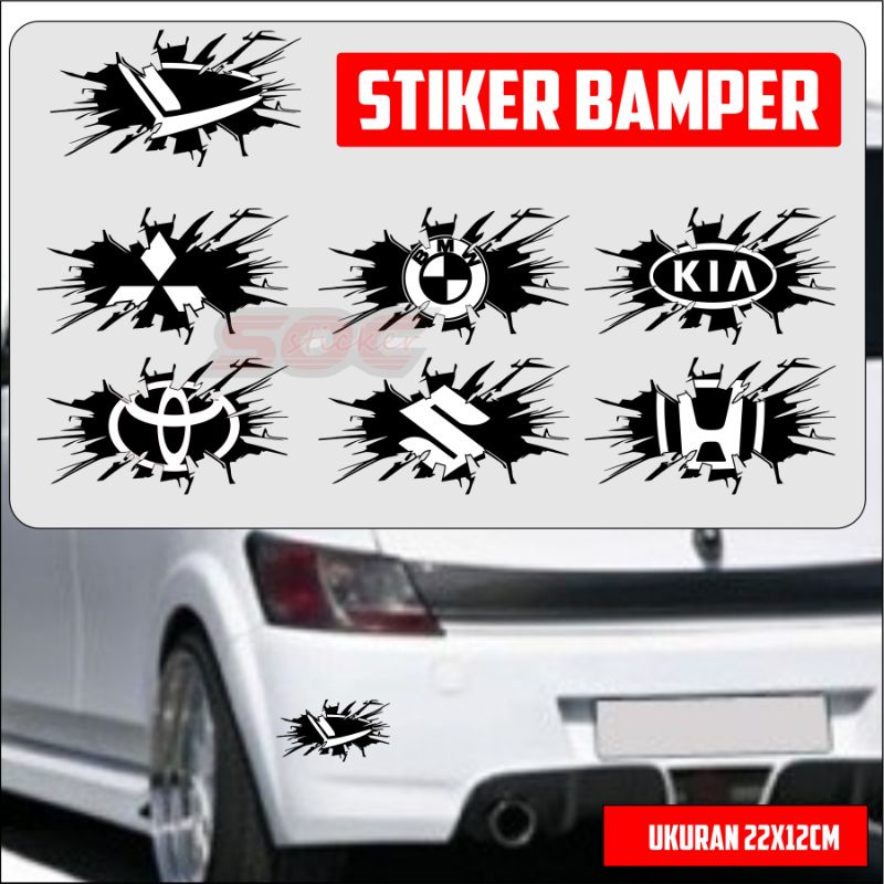 Jual Stiker Body Mobil Stiker Bumper Bemper Bamper Mobil Shopee Indonesia