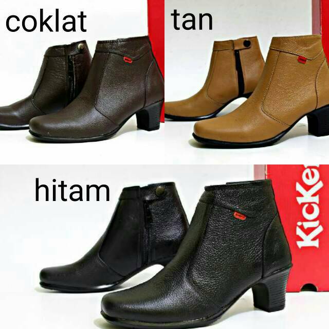 Jual Sepatu Pantofel Wanita High Heels Kulit Asli Formal Kerja Pantopel