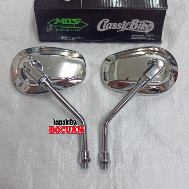 Jual Spion Oval Chrome W175 Thunder 125 Scoopy Cb 100 Krom Harley