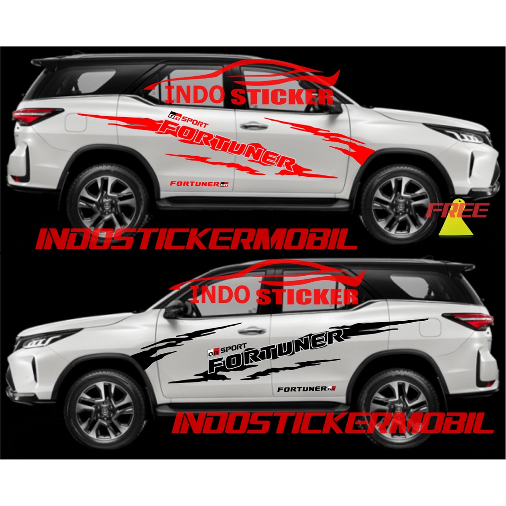 Jual Terbaru Sticker Stiker Mobil Fortuner Gr Racing Sticker Mobil