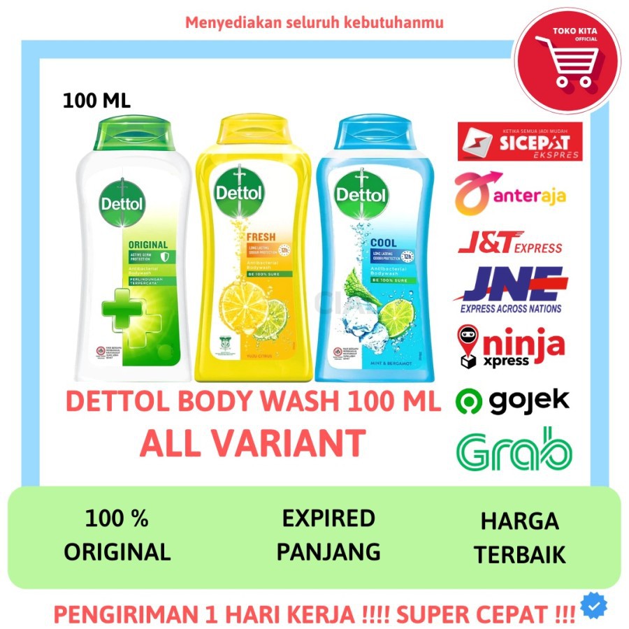 Jual DETTOL BODY WASH SABUN CAIR ANTISEPTIK ANTISEPTIC BOTOL DETTOL 100