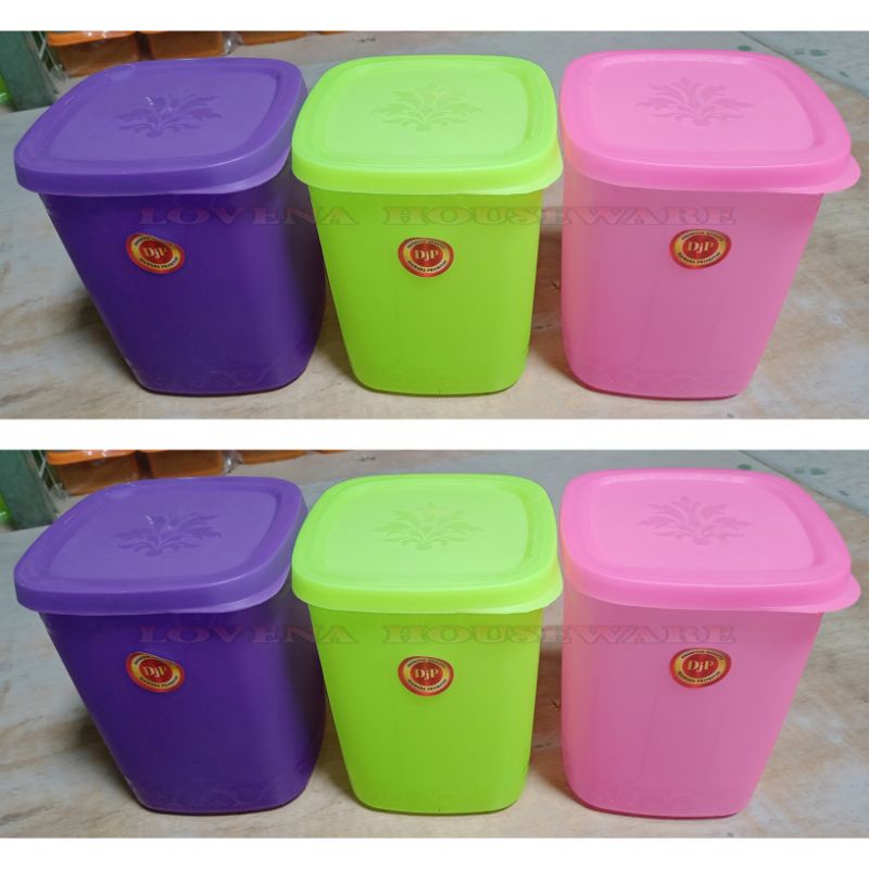 Jual Toples Plastik Segi Warna 2800ml Toples Makanan Dengan Tutup