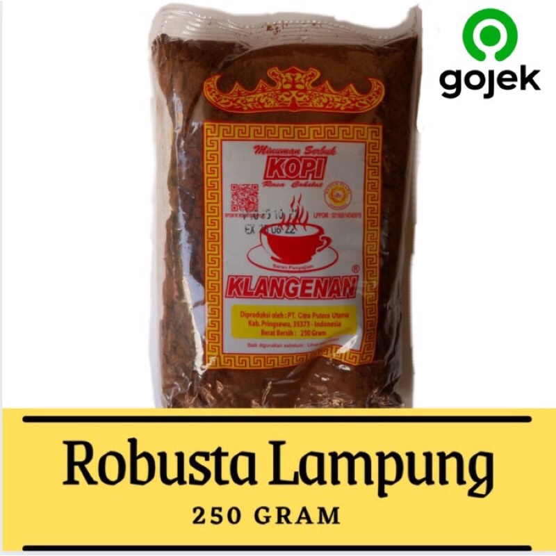 Jual Kopi Bubuk Robusta Lampung Klangenan Pringsewu 250gr Indonesia