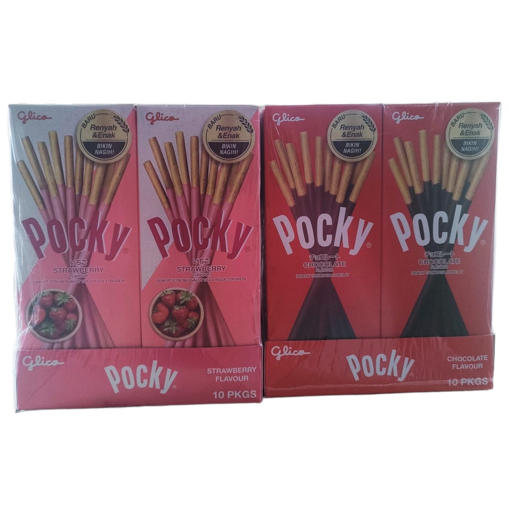 Jual Glico Pocky Mini Stik Rasa Coklat Strawbery Shopee Indonesia