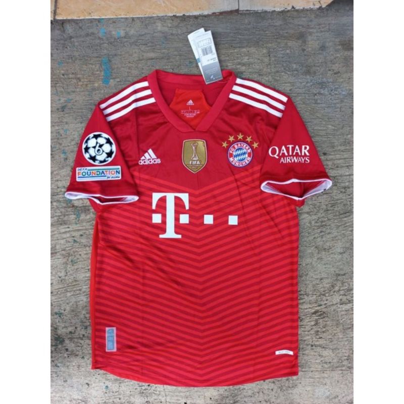 Jual Jersey Bola Bayern Munchen Home Terbaru Full Patch UCL FIFA WCC