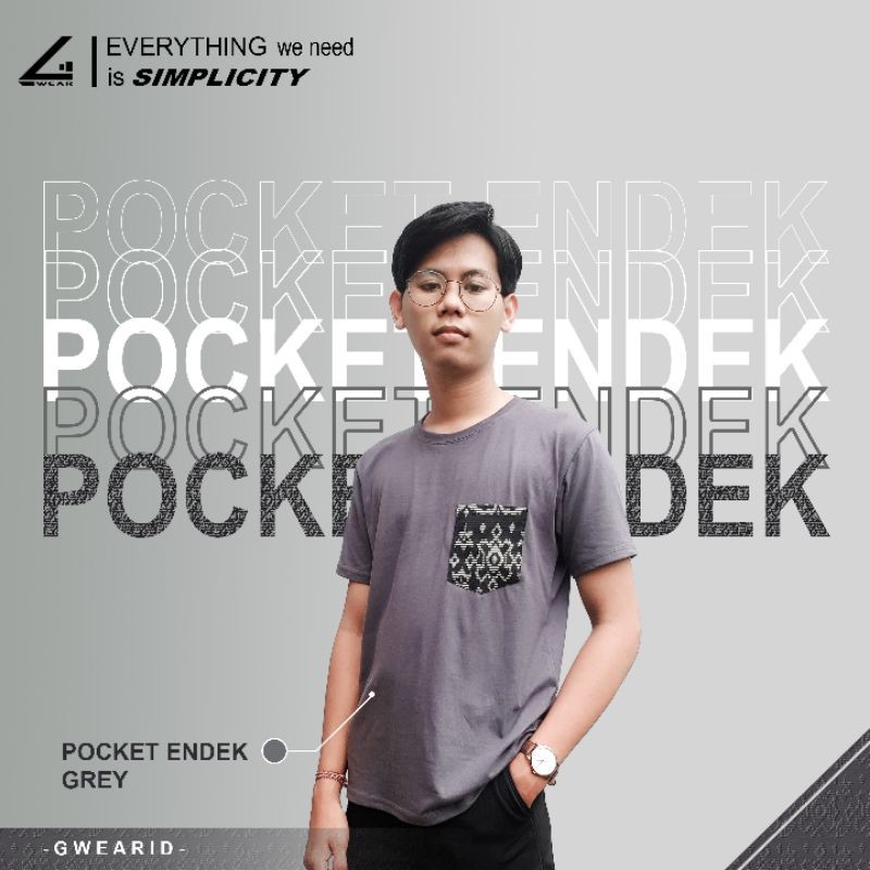 Jual Kaos Polos Gwearid Pocket Motif Endek Oleh Oleh Khas Bali Shopee