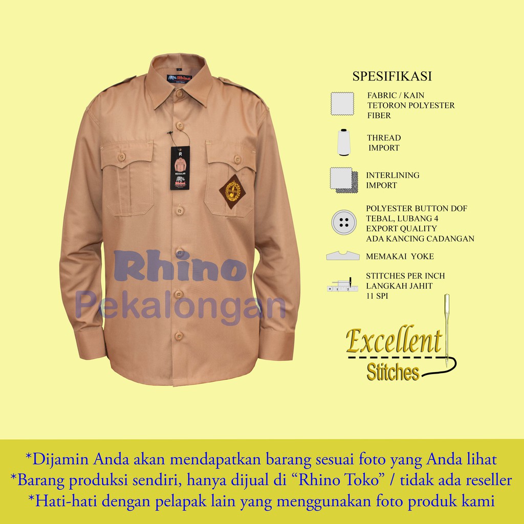 Jual RHINO SERAGAM PRAMUKA MUSLIM BAJU PENGGALANG PUTRA DAN PUTRI